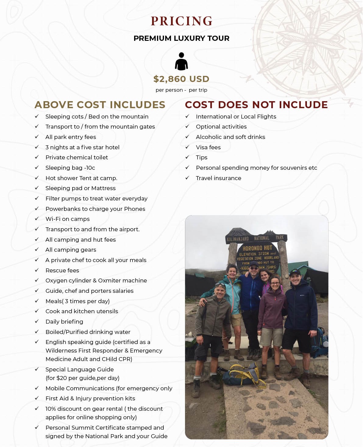 RLAT 6 Day Rongai Luxury Price